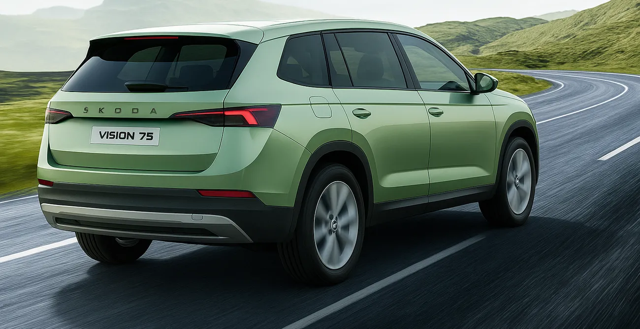 Skoda Vision 7S Ausblick back INSTADRIVE ecarso Skoda Vision 7S Ausblick back INSTADRIVE ecarso