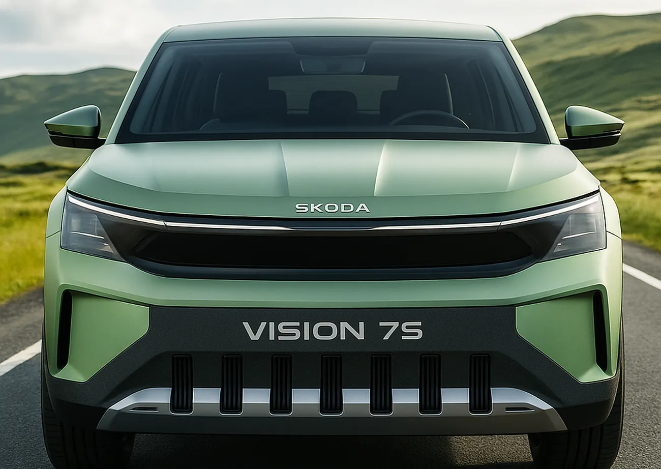 Skoda Vision 7S Ausblick front INSTADRIVE ecarso Skoda Vision 7S Ausblick front INSTADRIVE ecarso