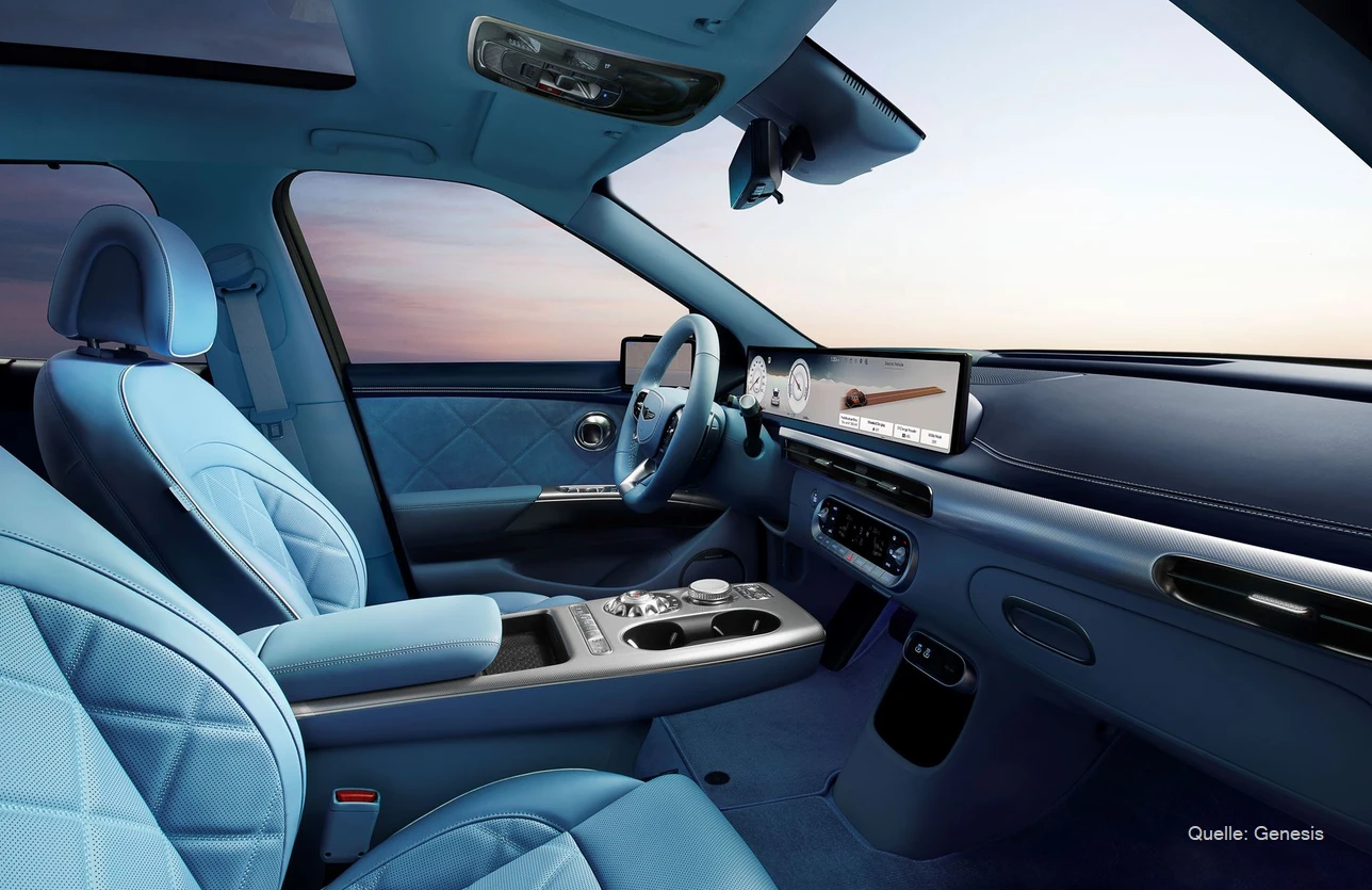 Genesis GV60 Facelift 2025 mit bis zu 561 km Reichweite INSTADRIVE Innenraum ecarso