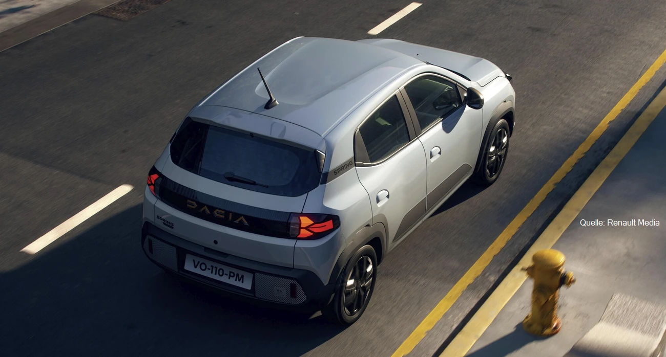 Dacia Spring Elektro Facelift 2025 Heck INSTADRIVE ecarso Dacia Spring Elektro Facelift 2025 Heck INSTADRIVE ecarso