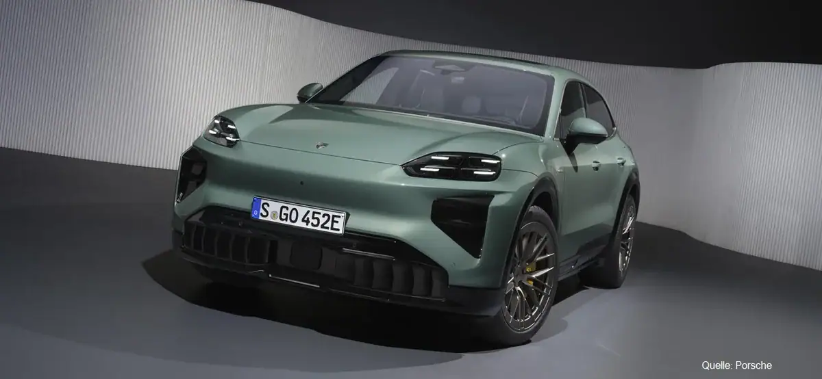 Porsche Cayenne Electric 640 km Reichweite & 400 kW Laden Front INSTADRIVE ecarso