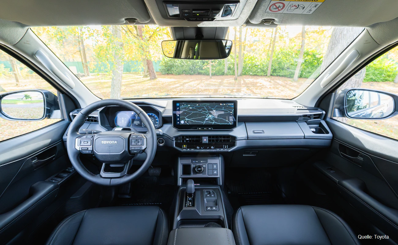 Toyota Hilux Elektro – Allrad-Pick-up startet noch 2025 Innenraum INSTADRIVE ecarso