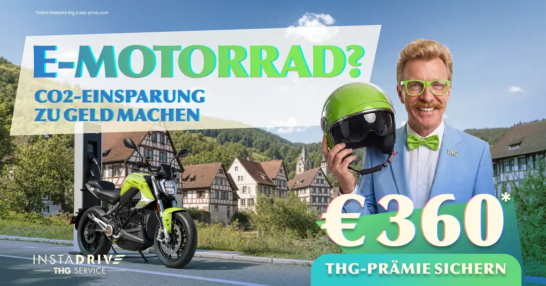 THG Prämie Deutschland 360 Euro E-Motorrad INSTADRIVE THG