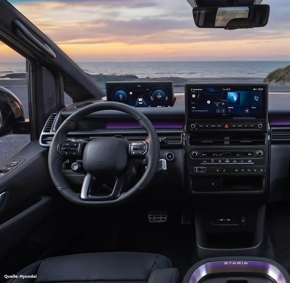 Hyundai Staria Vorstellung Cockpit INSTADRIVE ecarso