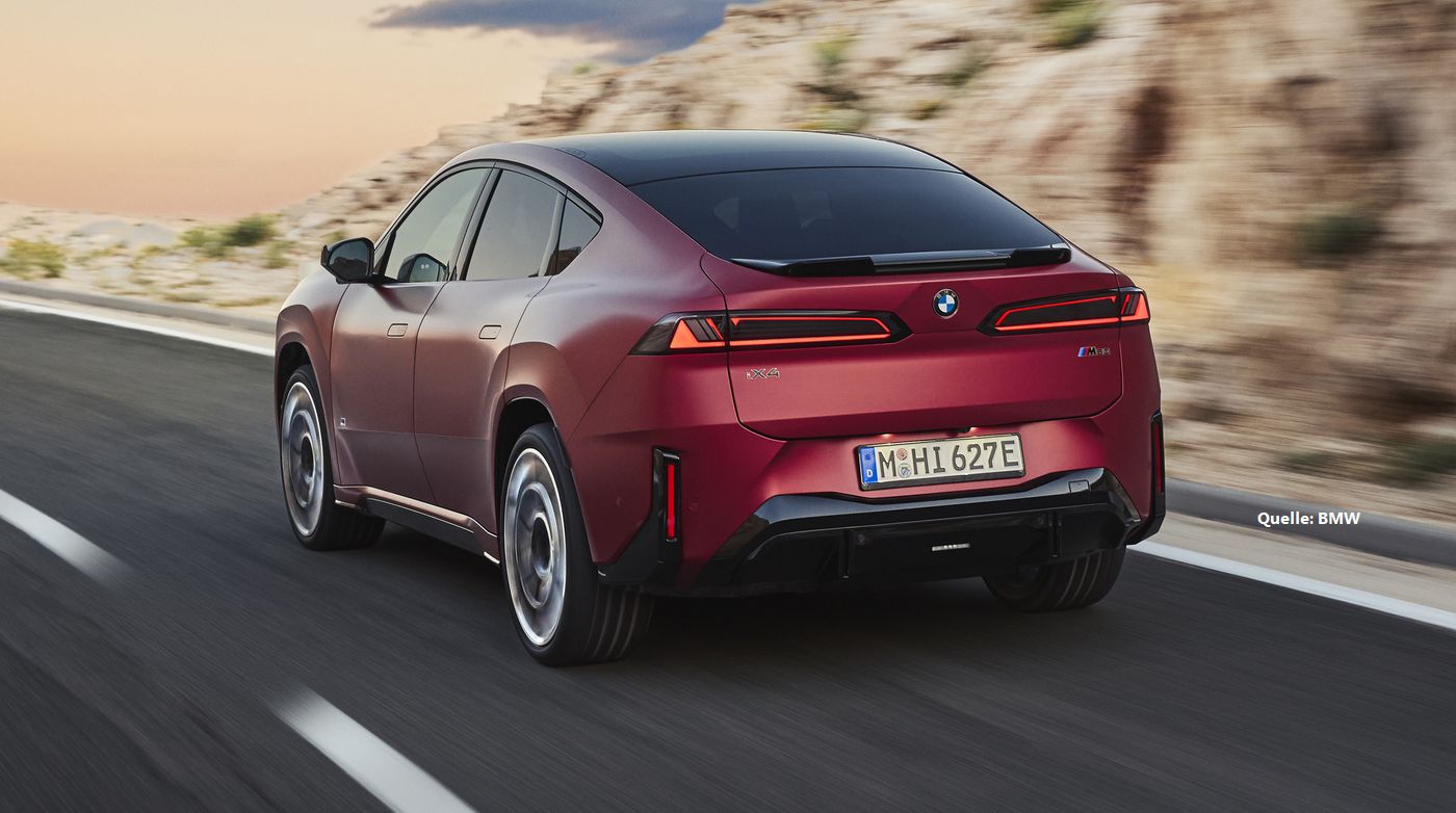 BMW iX4 Preis Reichweite Ausstattung Heck INSTADRIVE ecarso