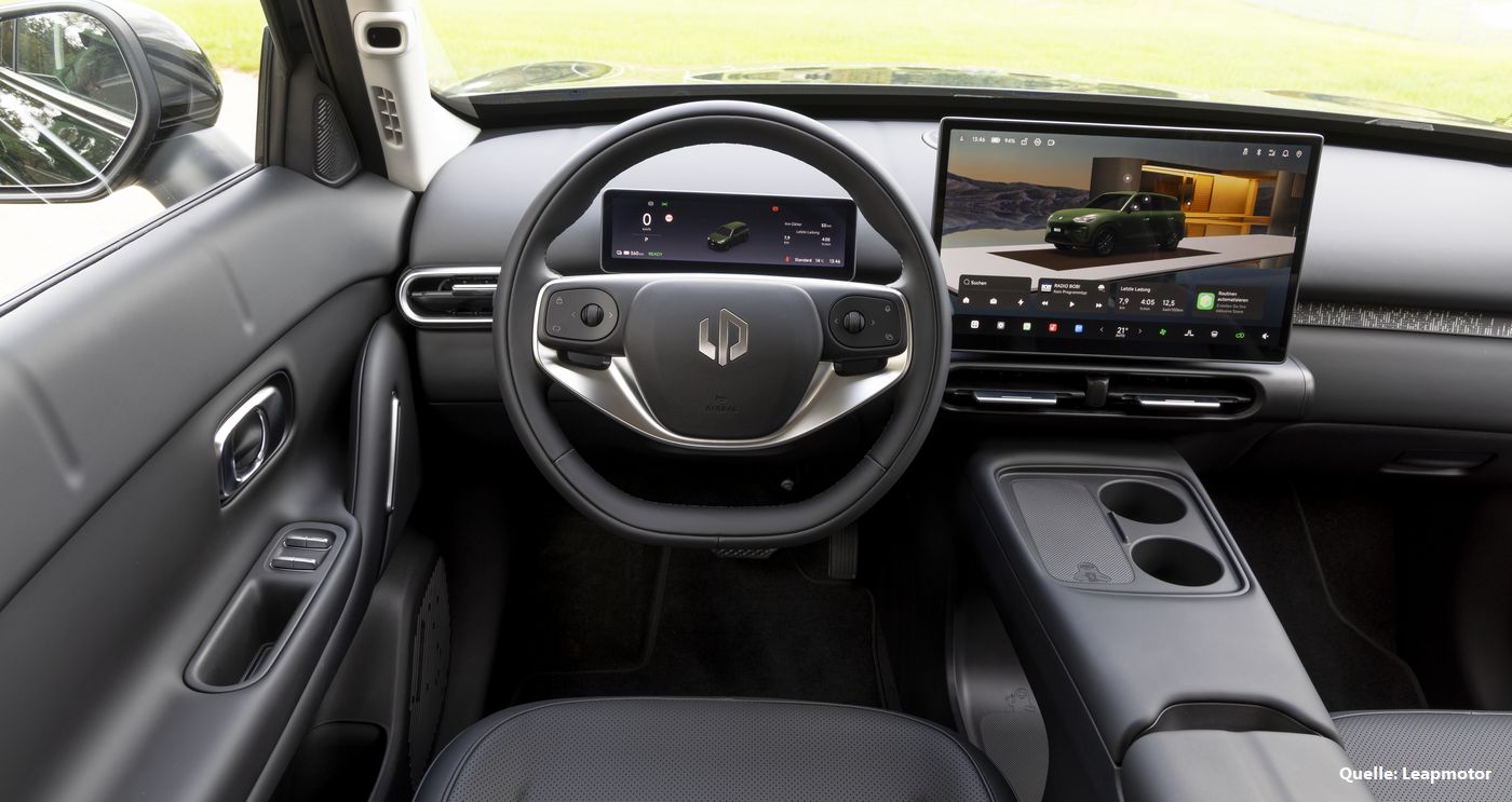 Leapmotor B03X im Test Cockpit INSTADRIVE ecarso